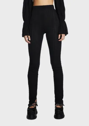 Dark Turning Pointe Knit Leggings-