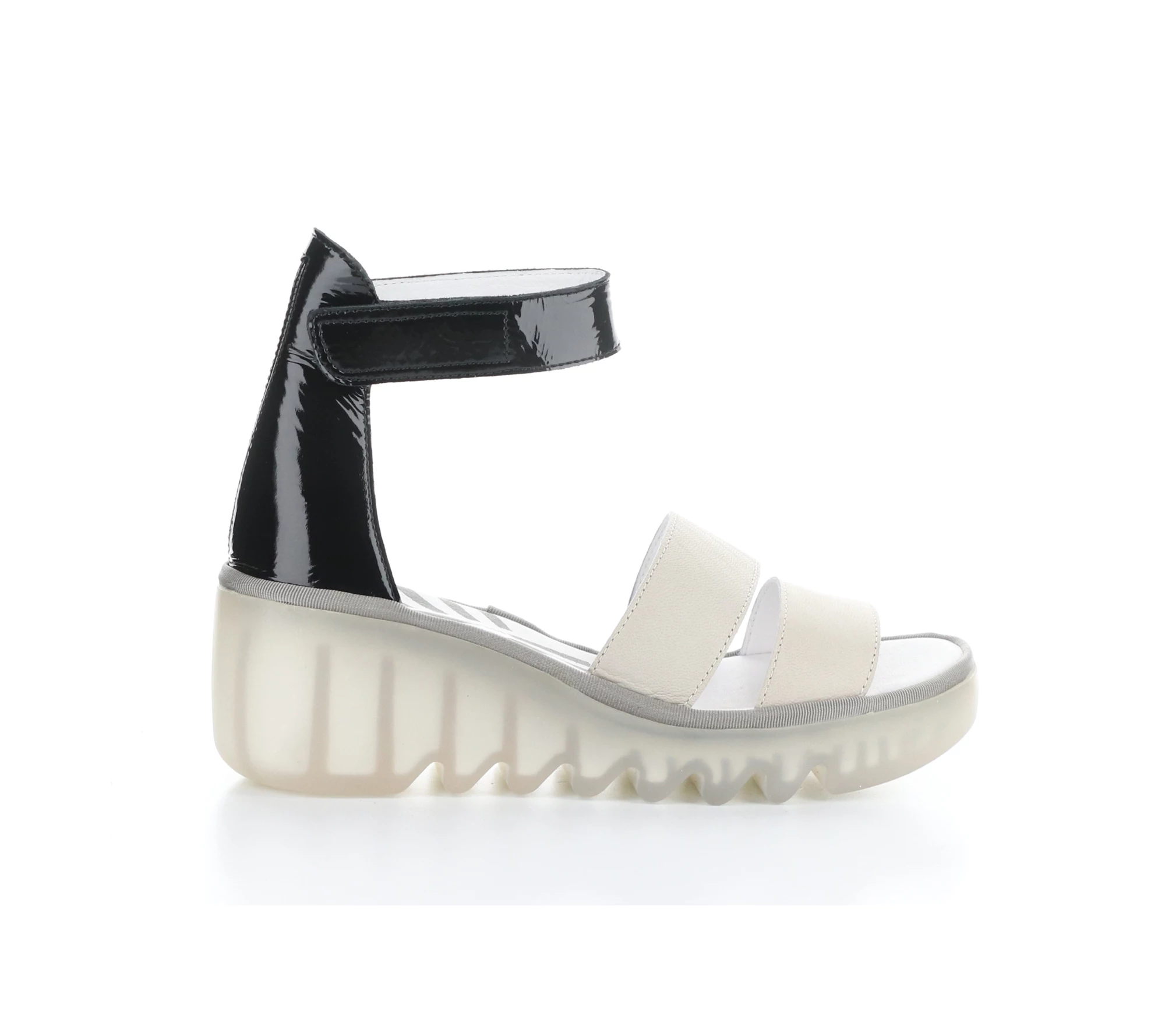 Fly London Leather Sandals - Bono Cloud/Black