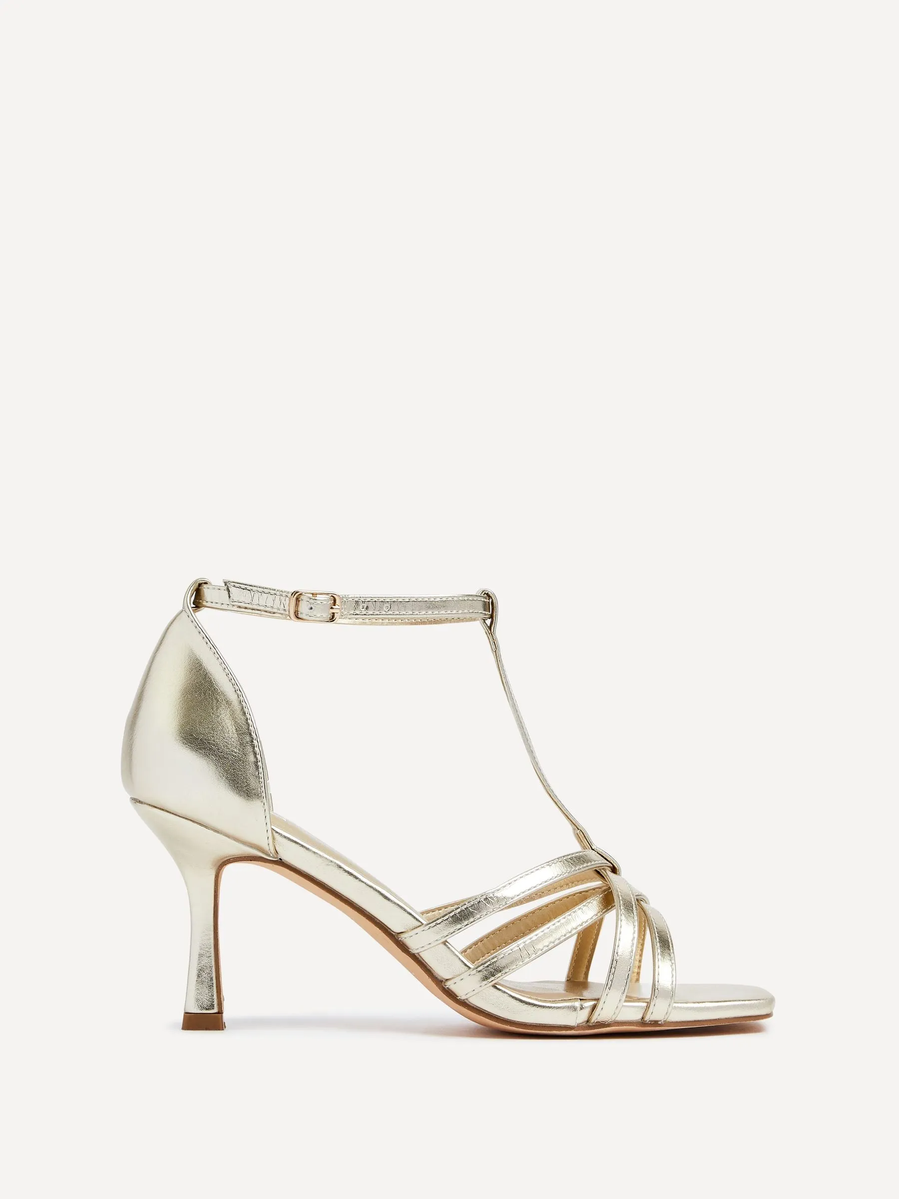 Linzi Gold Lilah Closed Back Stiletto Heeled Sandals