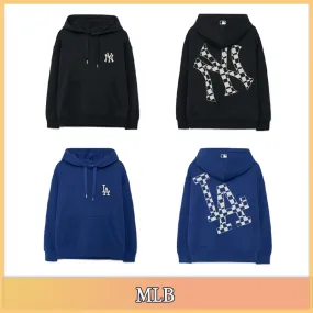 MLB Korea  |Unisex Street Style Cotton Logo Hoodies
