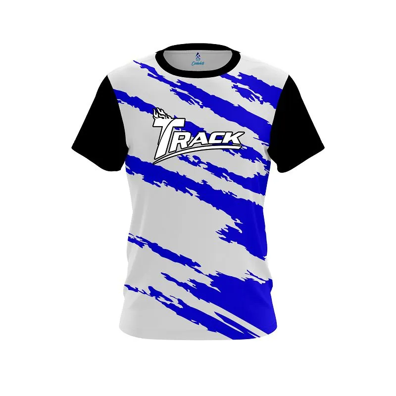 Track Athlete Bolt Blue CoolWick Bowling Jersey